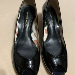 Antonio Milano, black patent leather heels